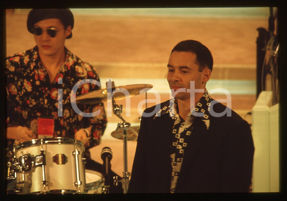 Fotografia d epoca originale 35mm vintage slide 1994 FESTIVAL SANREMO  Matt BIANCO 1