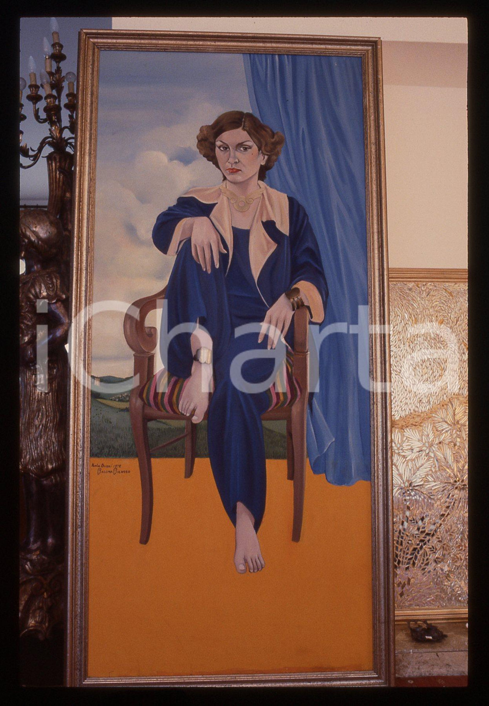 35mm vintage slide* 1990 ca MILANO - Paola BUZZI - Ritratto di Paloma PICASSO 3