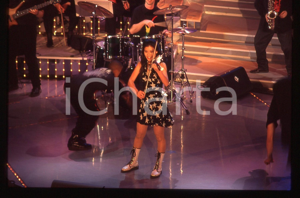 35mm vintage slide* 1996 FESTIVAL SANREMO - Vanessa MAE
