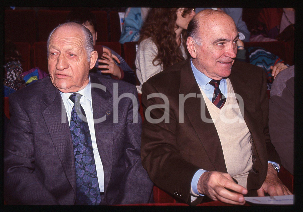 35mm vintage slide* 1990 ca COSTUME - Fiorenzo MAGNI e Gino BARTALI