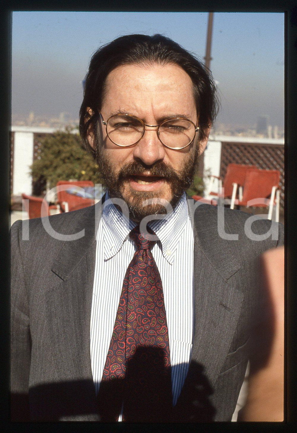 35mm vintage slide* 1985 ca MILANO TERRAZZA MARTINI - Renzo ROSSELLINI
