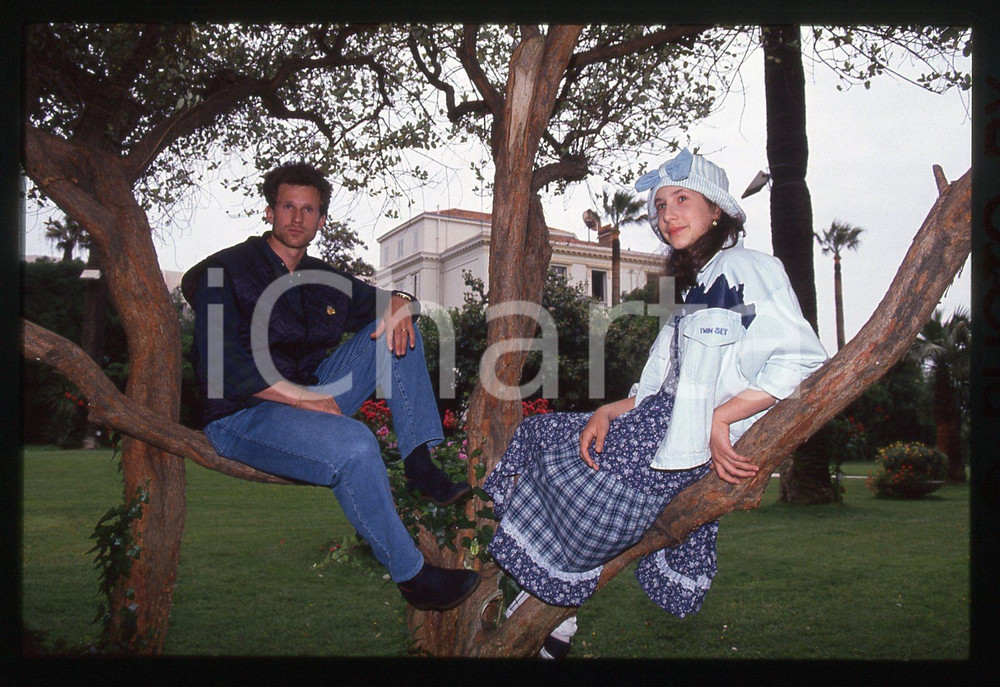 35mm vintage slide* 1994 FESTIVAL CANNES - Alessandra MILAN e Marco PAULETTI