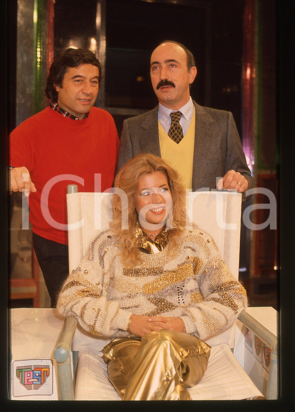 35mm vintage slide* 1983 RAI 1 TEST - Patricia PILCHARD e Fred BONGUSTO (3)