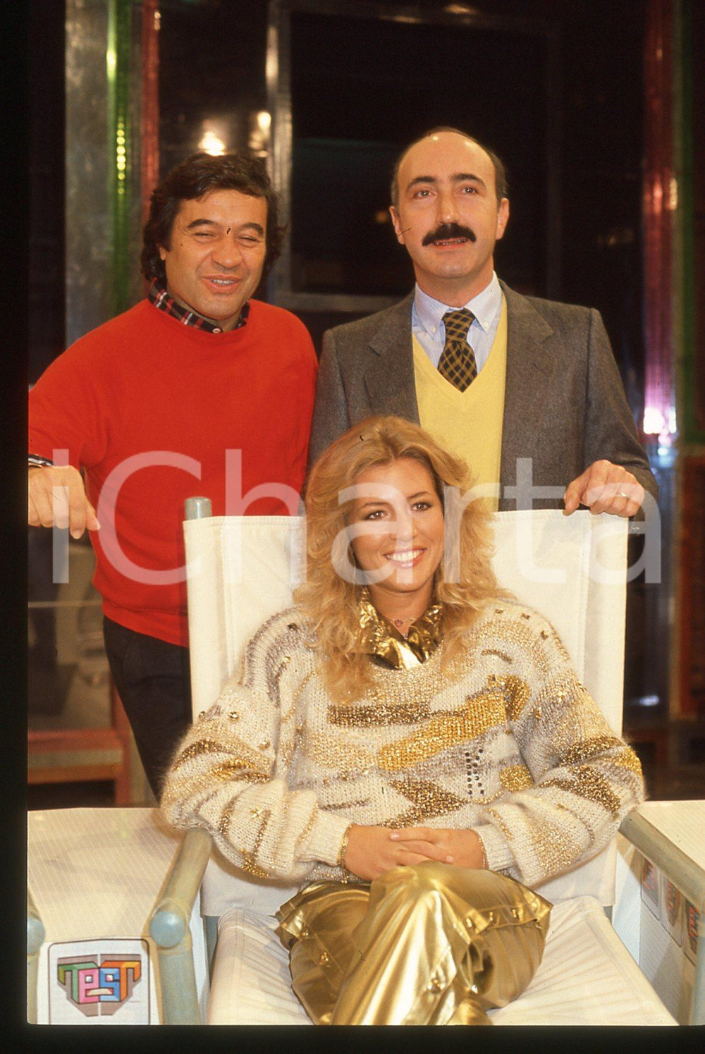 35mm vintage slide* 1983 RAI 1 TEST - Patricia PILCHARD e Fred BONGUSTO (7)