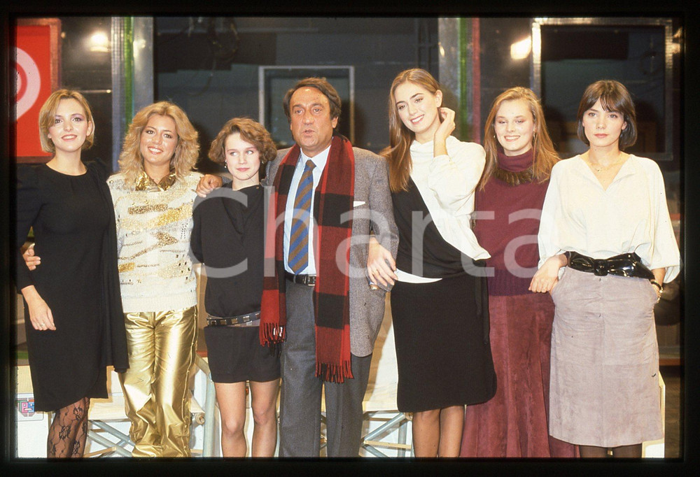 35mm vintage slide* 1983 RAI 1 TEST - Emilio FEDE e Patricia PILCHARD (10)