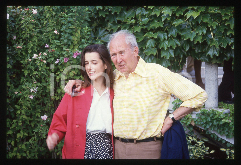 35mm vintage slide* 1988 FESTIVAL VENEZIA - Anthony QUAYLE e Sandrine DUMAS (2)