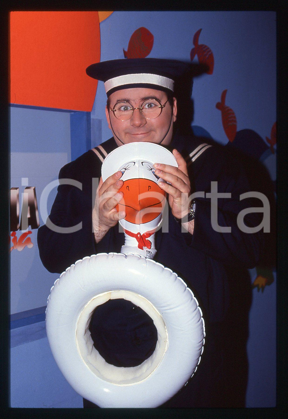 35mm vintage slide* 1992 CANALE 5 STRISCIA LA NOTIZIA - Gianni FANTONI (20)