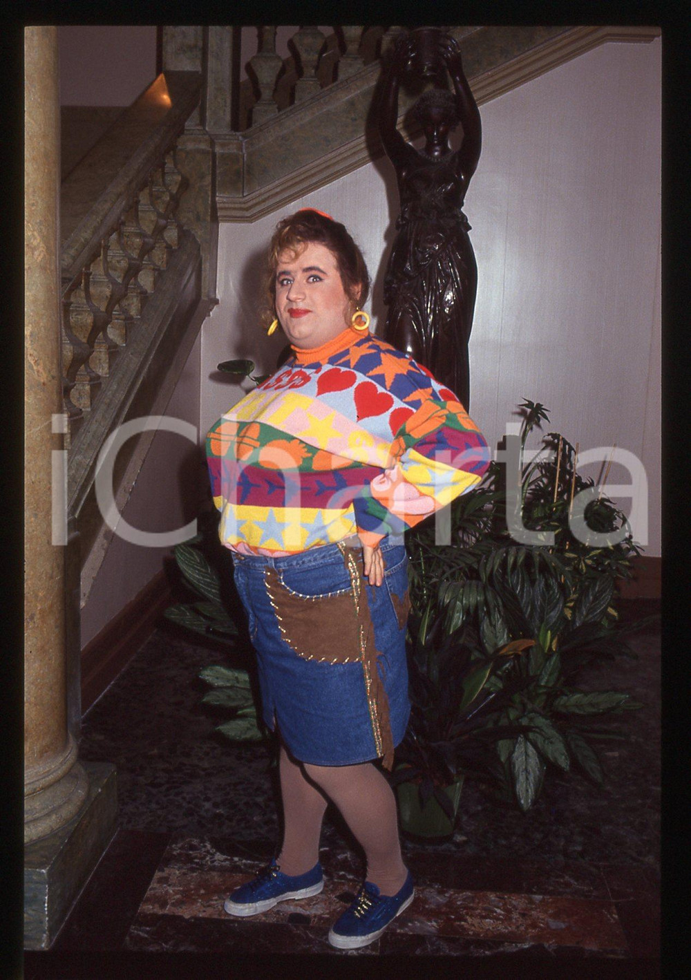 35mm vintage slide* 1992 STRISCIA LA NOTIZIA - Gianni FANTONI - GLADYS (7)