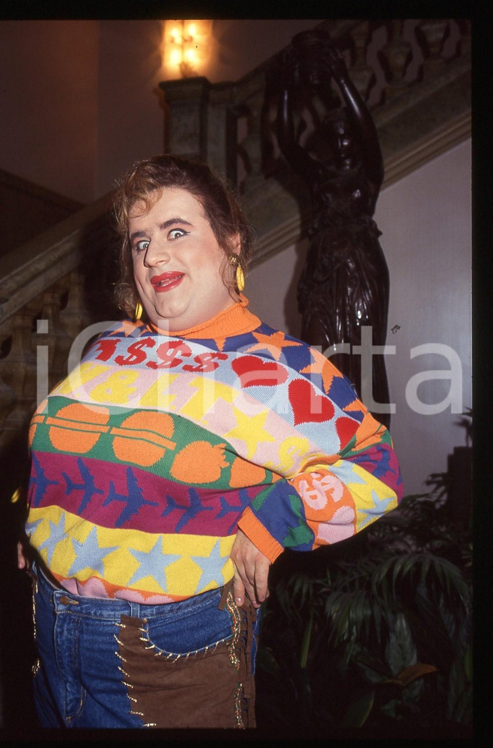 35mm vintage slide* 1992 STRISCIA LA NOTIZIA - Gianni FANTONI - GLADYS (9)
