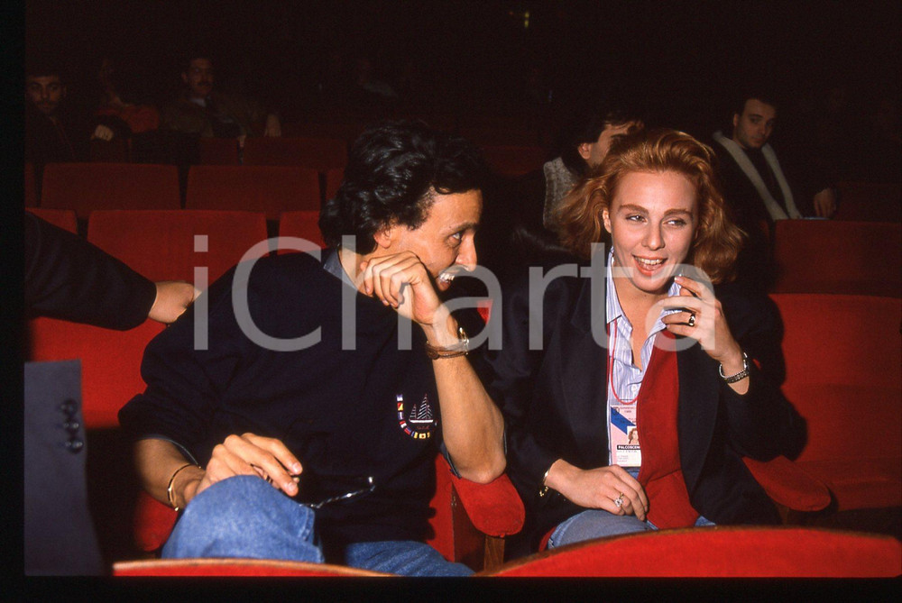 35mm vintage slide* 1989 FESTIVAL SANREMO - Stefania LA FAUCI e Gigi SABANI