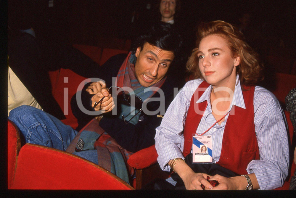 35mm vintage slide* 1989 FESTIVAL SANREMO - Stefania LA FAUCI e Gigi SABANI (15)