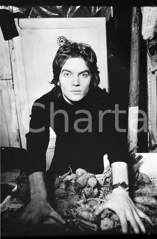 6x8cm NEGATIVO ORIGINALE *1970ca MUSICA Franco SIMONE Ritratto del cantante (6)