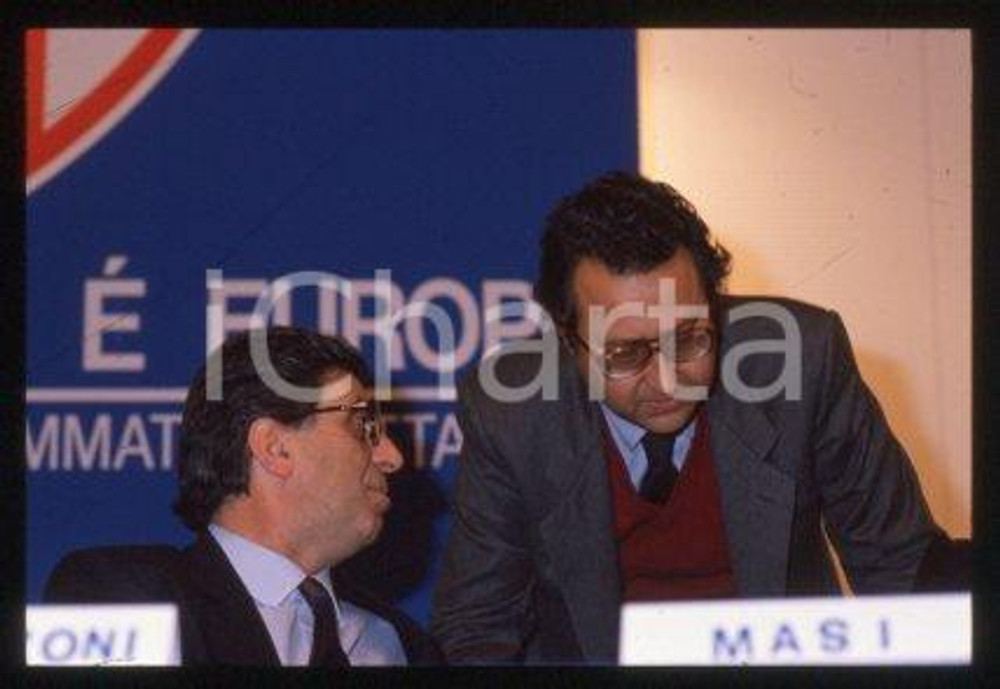 35mm vintage slide* 1989 ca DEMOCRAZIA CRISTIANA - MILANO Gaetano MORAZZONI (20)