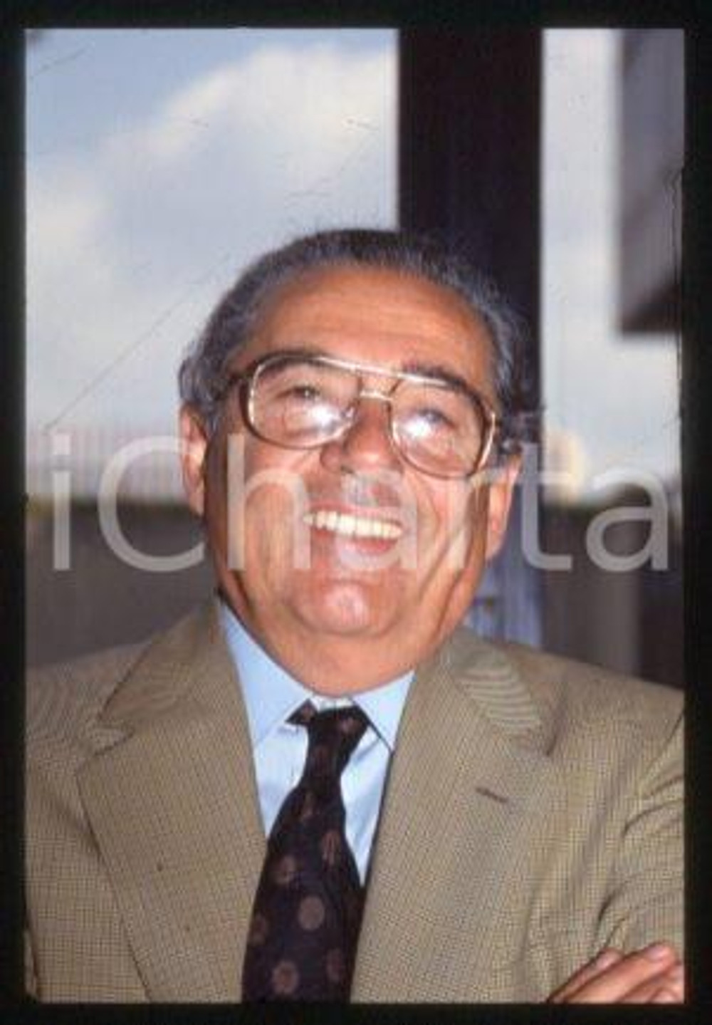 35mm vintage slide* 1983 ca ITALY - INDUSTRY Engineer Pilade RIELLO Portrait 20