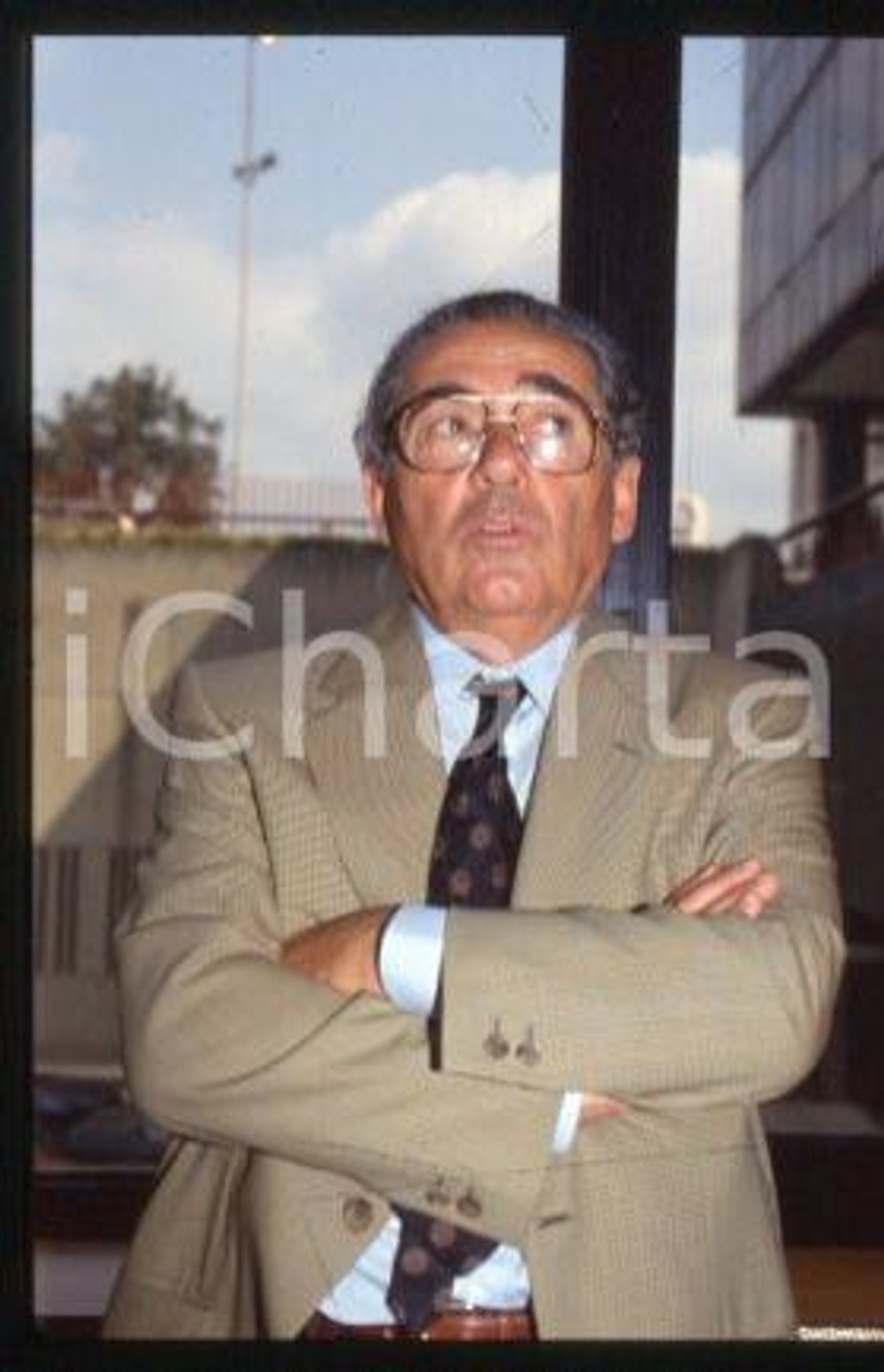 35mm vintage slide* 1983 ca ITALY - INDUSTRY Engineer Pilade RIELLO Portrait 23