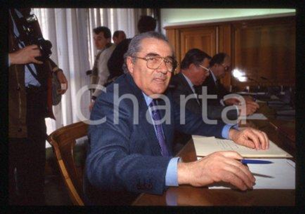 35mm vintage slide* 1983 ca ITALY - INDUSTRY Engineer Pilade RIELLO Portrait 26