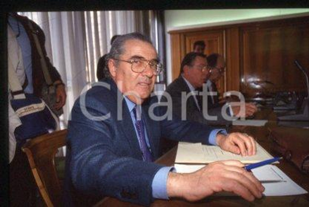 35mm vintage slide* 1983 ca ITALY - INDUSTRY Engineer Pilade RIELLO Portrait 28
