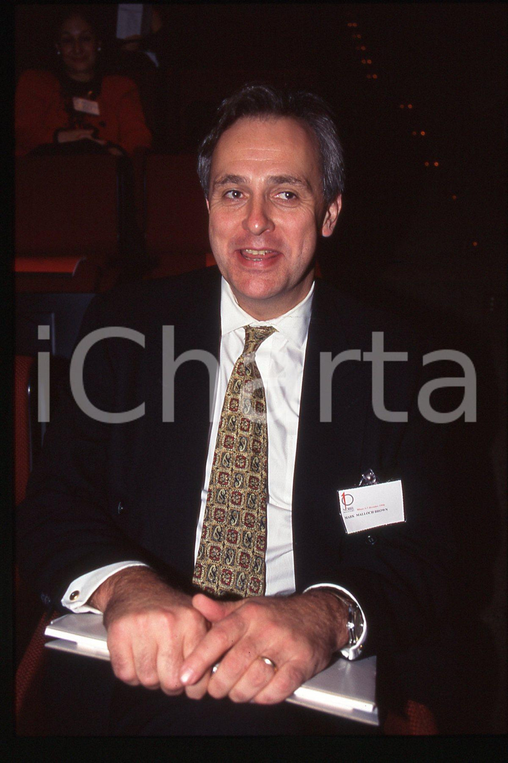 35mm vintage slide* 1994 ca POLITICS Diplomat & consultant Mark Malloch BROWN 9