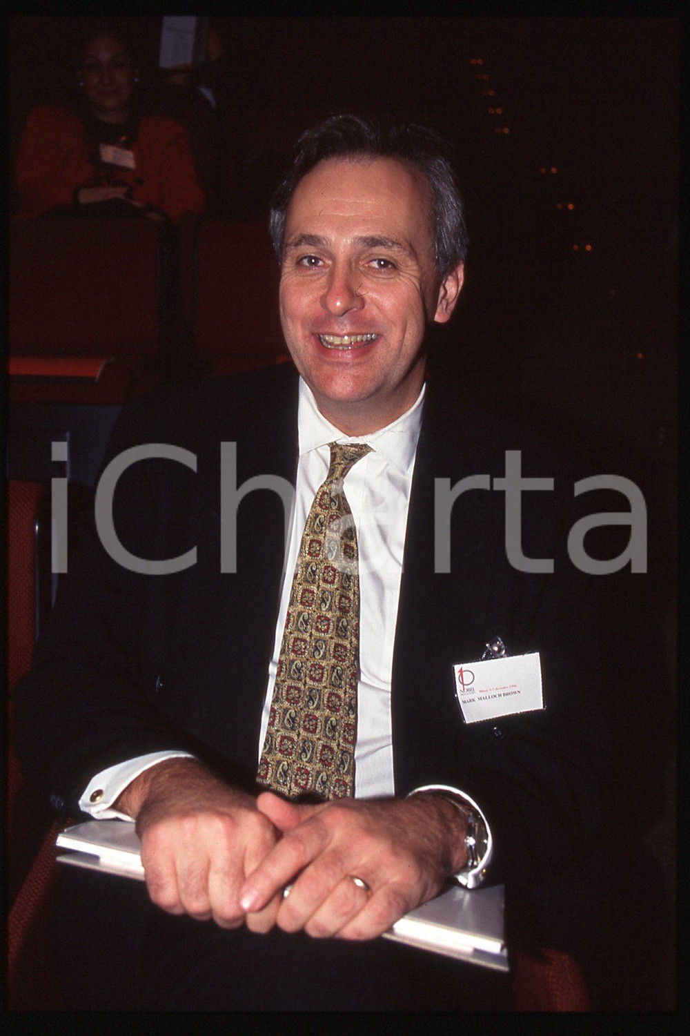 35mm vintage slide* 1994 ca POLITICS Diplomat & consultant Mark Malloch BROWN 13