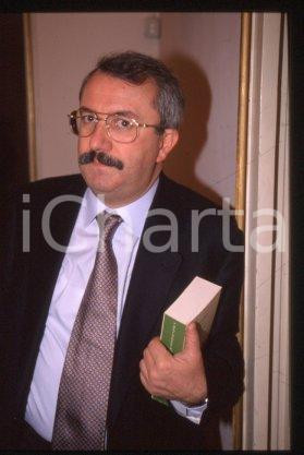 35mm vintage slide* 1990 ca MILAN Italian historian Giuseppe PARLATO (2)