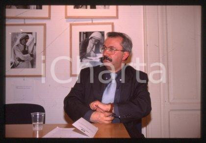 35mm vintage slide* 1990 ca ROME Italian historian Giuseppe PARLATO Portrait (8)