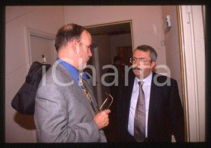 35mm vintage slide* 1990 ca MILAN Historians Giuseppe PARLATO Michael LEDEEN 12
