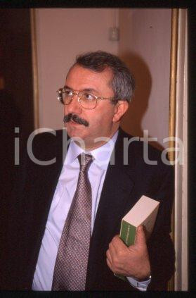 35mm vintage slide* 1990 ca MILAN Italian historian Giuseppe PARLATO (1)