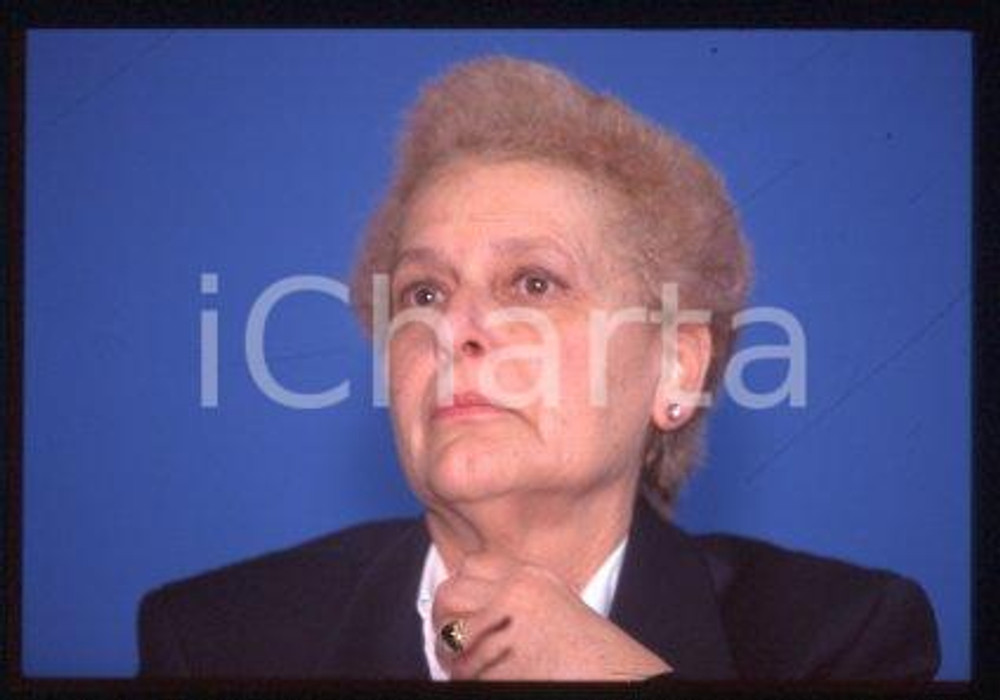 35mm vintage slide* 1995 ca ROME ITALY Portrait of writer Anna TEODORANI (2)