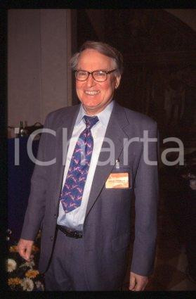 35mm vintage slide* 1992 ca ECONOMICS Swedish professor Assar LINDBECK (5)