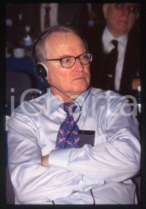 35mm vintage slide* 1992 ca ECONOMICS Swedish professor Assar LINDBECK (10)
