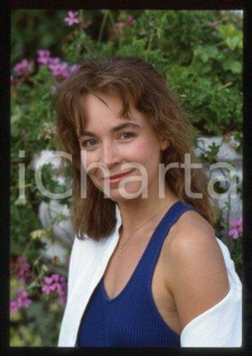 Emmanuelle CHAULET FRANCE Portrait of French actress 1987 *35 mm vintage slide 6
