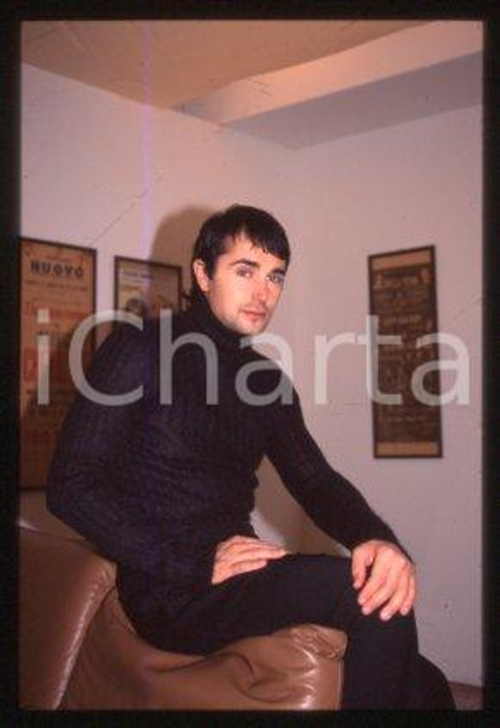 Giovanni SCIALPI - MUSIC Italian singer Portrait 1990 ca * 35 mm vintage slide 8