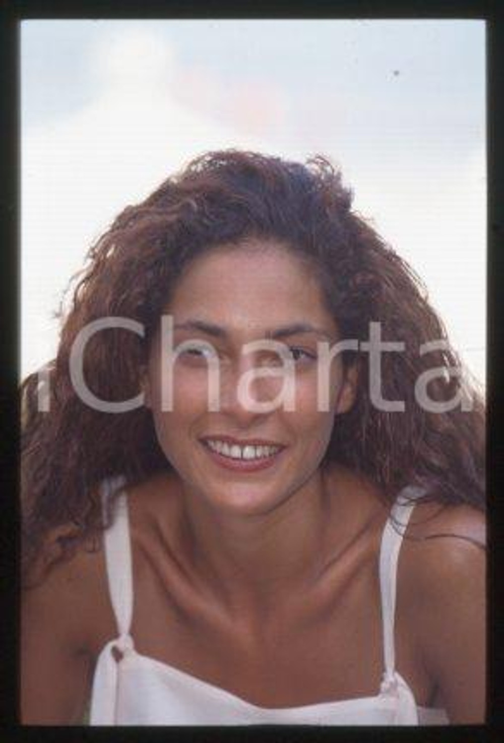 Simona CAVALLARI - LIDO VENICE Italian actress 1997 * 35 mm vintage slide 17