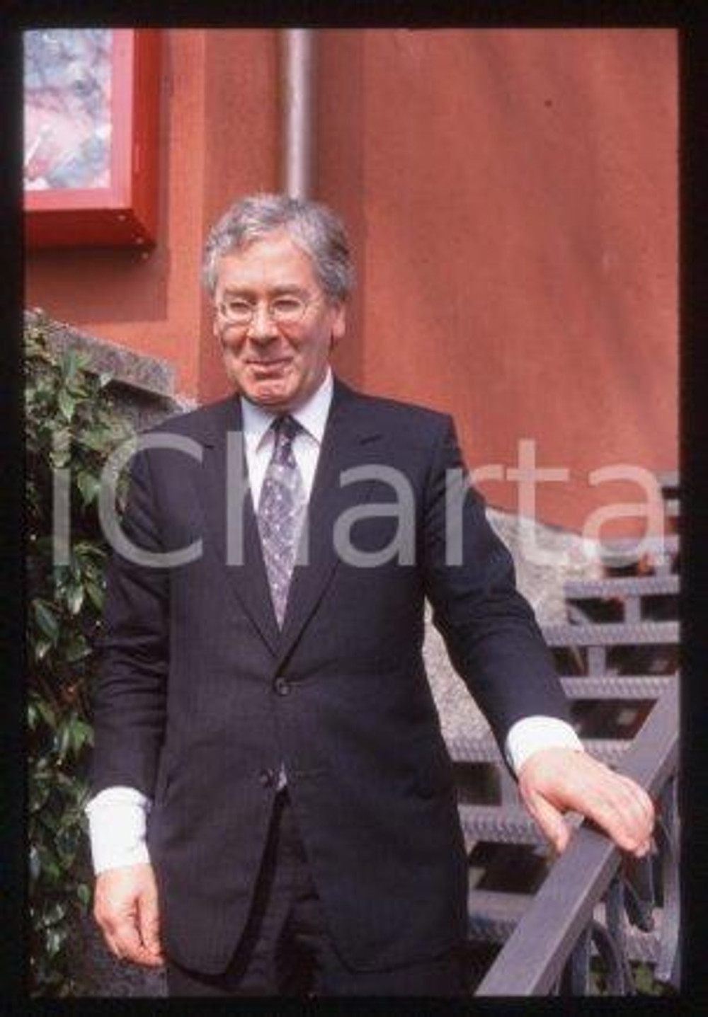 Mervyn KING MILAN Economist of THE BANK OF ENGLAND 1990 ca *35mm vintage slide 9