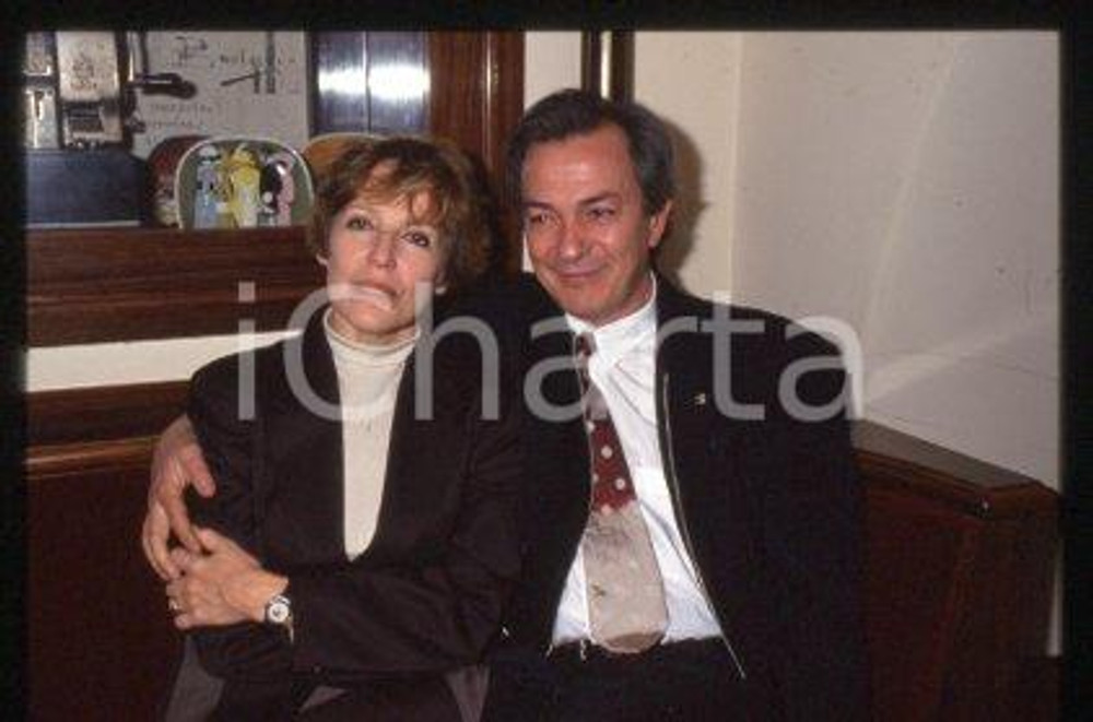 Victoria ZINNY Actress and Remo GIRONE - ITALY 1990 ca * 35 mm vintage slide 5