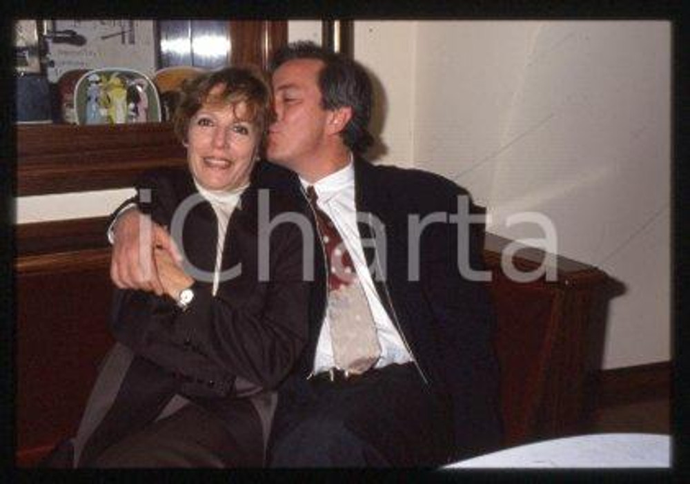 Victoria ZINNY Actress and Remo GIRONE - ITALY 1990 ca * 35 mm vintage slide 6