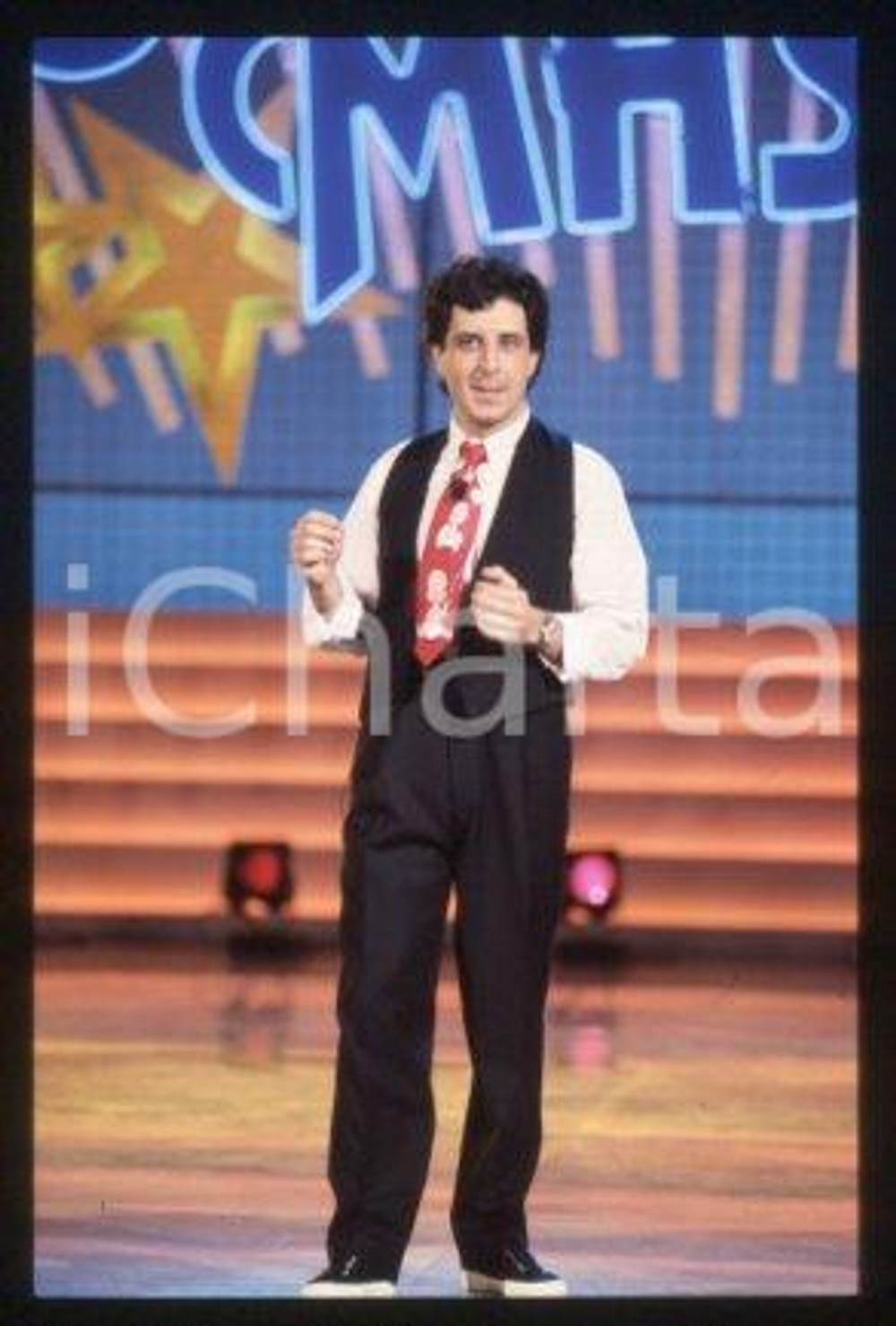Leonardo PETRILLO - TV SHOW an Italian actor 1992 ca * 35 mm vintage slide 1