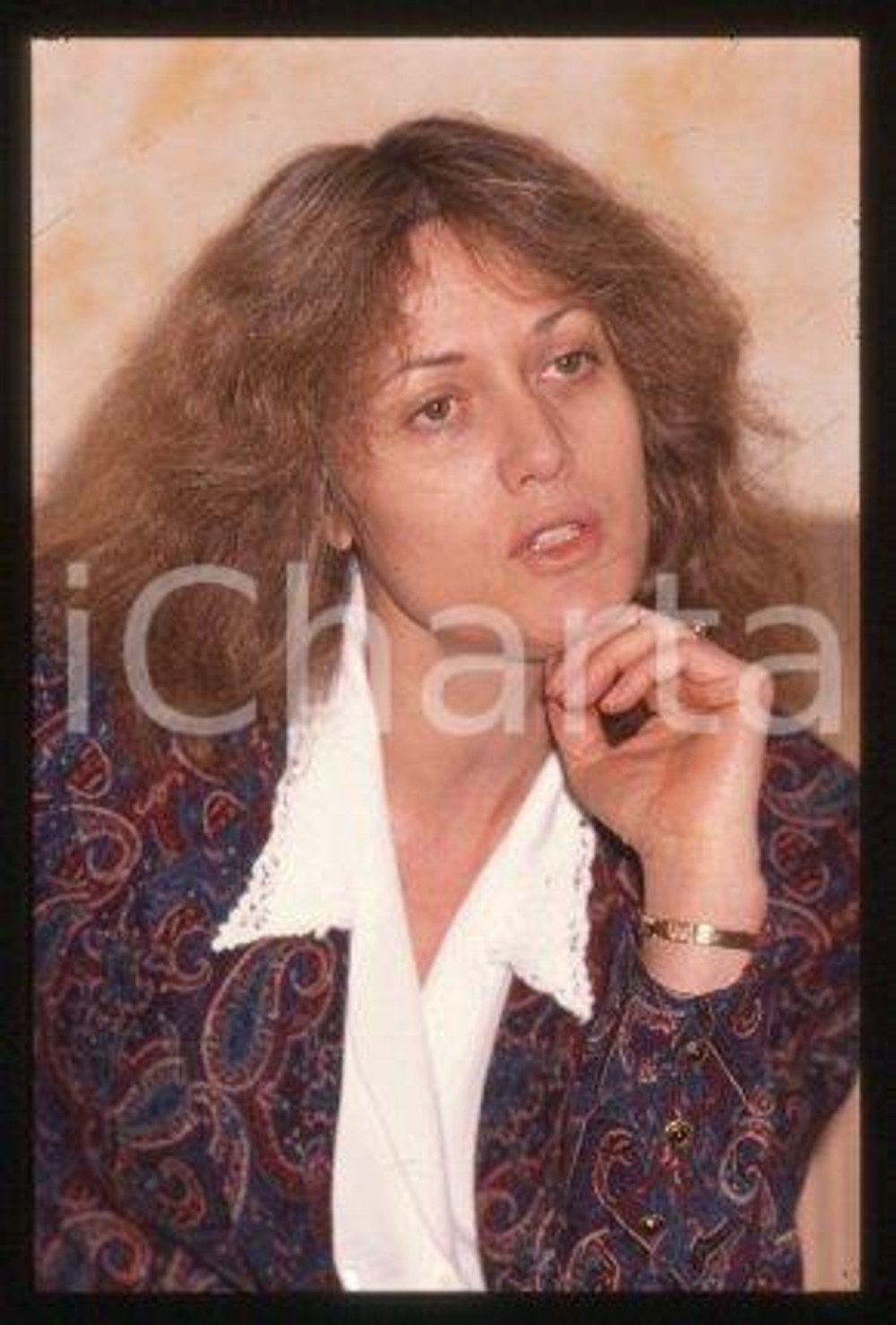 Noelle CHATELET - LITERATURE Portrait of writer 1989 ca * 35 mm vintage slide 22