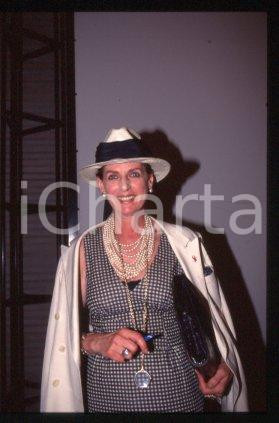 Fiore CRESPI - ITALY Portrait of an actress model 1995 ca * 35mm vintage slide 1