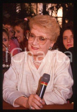 Flo SANDON'S - TV SHOW Italian singer Portrait 1990 ca * 35 mm vintage slide 17