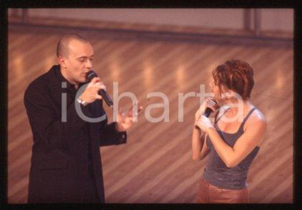 Max PEZZALI - ITALY TV Singer-songwriter of 883 group 1998 *35mm vintage slide 1