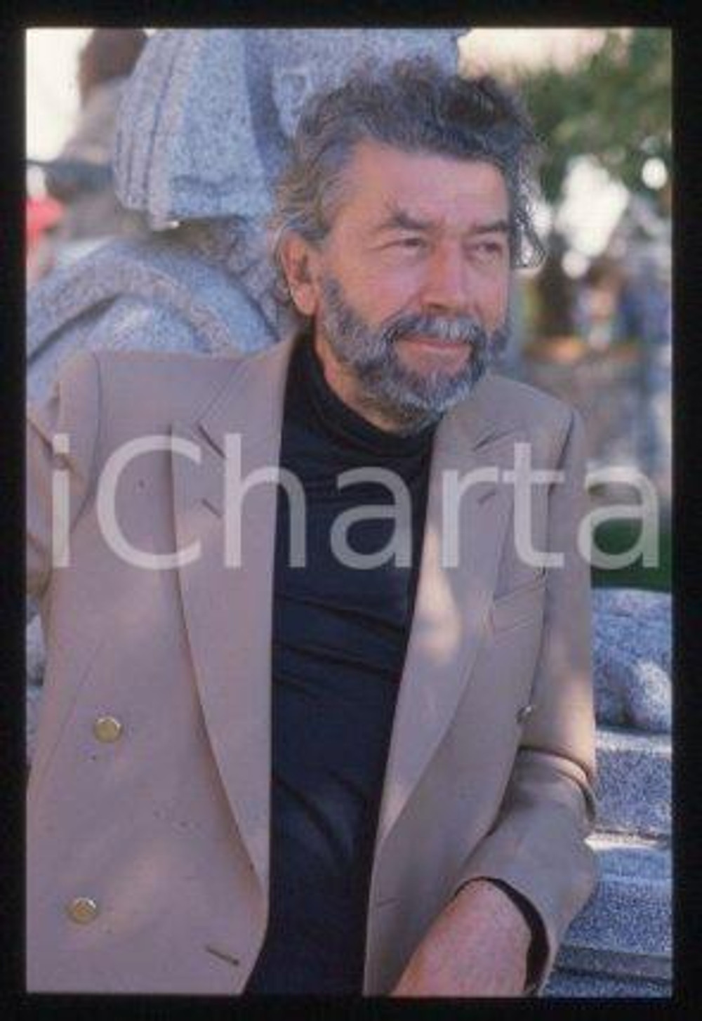 Alain ROBBE-GRILLET VENICE French writer Portrait 1983 ca * 35mm vintage slide 1