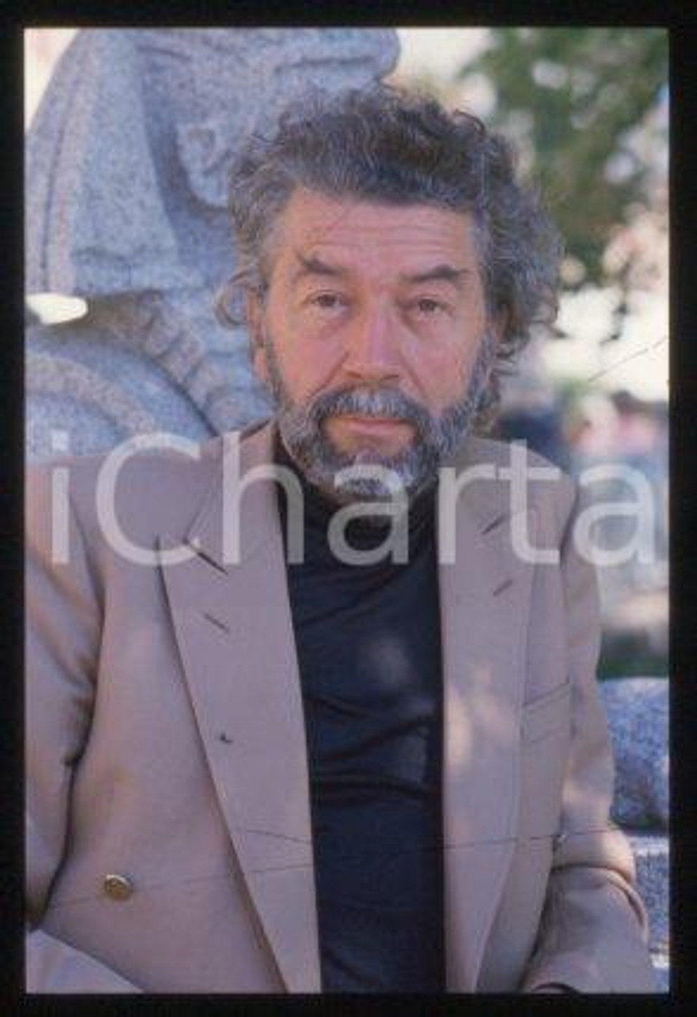 Alain ROBBE-GRILLET VENICE French writer Portrait 1983 ca * 35mm vintage slide 3