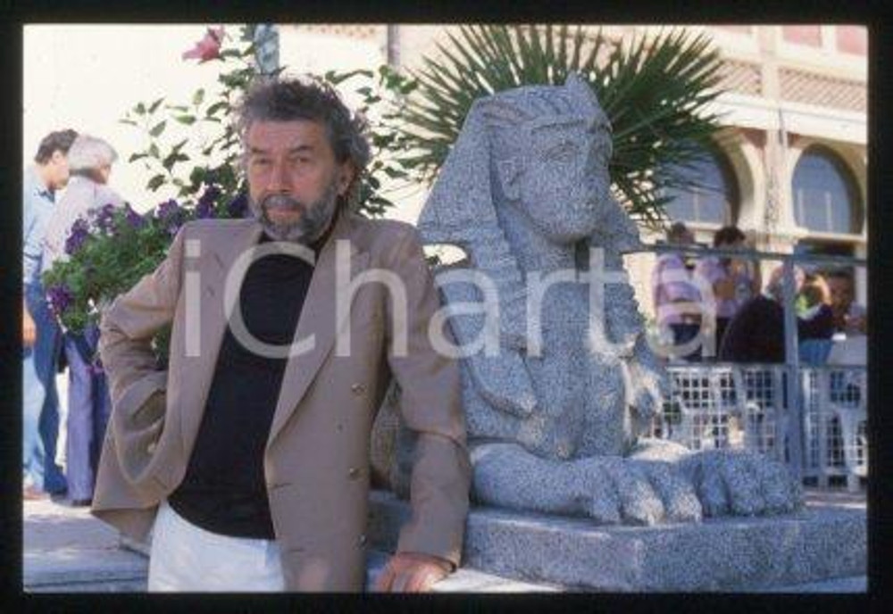 Alain ROBBE-GRILLET VENICE French writer Portrait 1983 ca * 35mm vintage slide 7