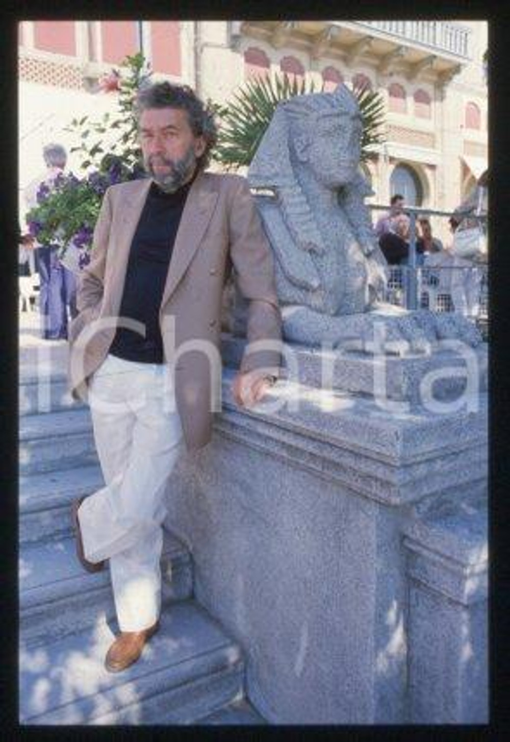 Alain ROBBE-GRILLET VENICE French writer Portrait 1983 ca *35mm vintage slide 18