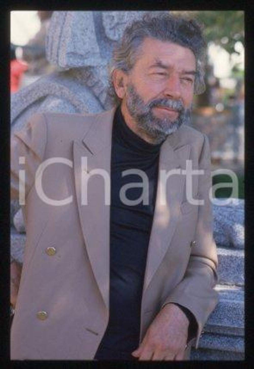 Alain ROBBE-GRILLET VENICE French writer Portrait 1983 ca * 35mm vintage slide 5