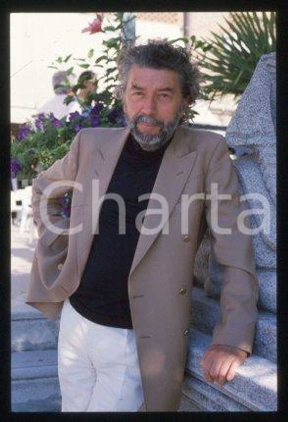 Alain ROBBE-GRILLET VENICE French writer Portrait 1983 ca *35mm vintage slide 22