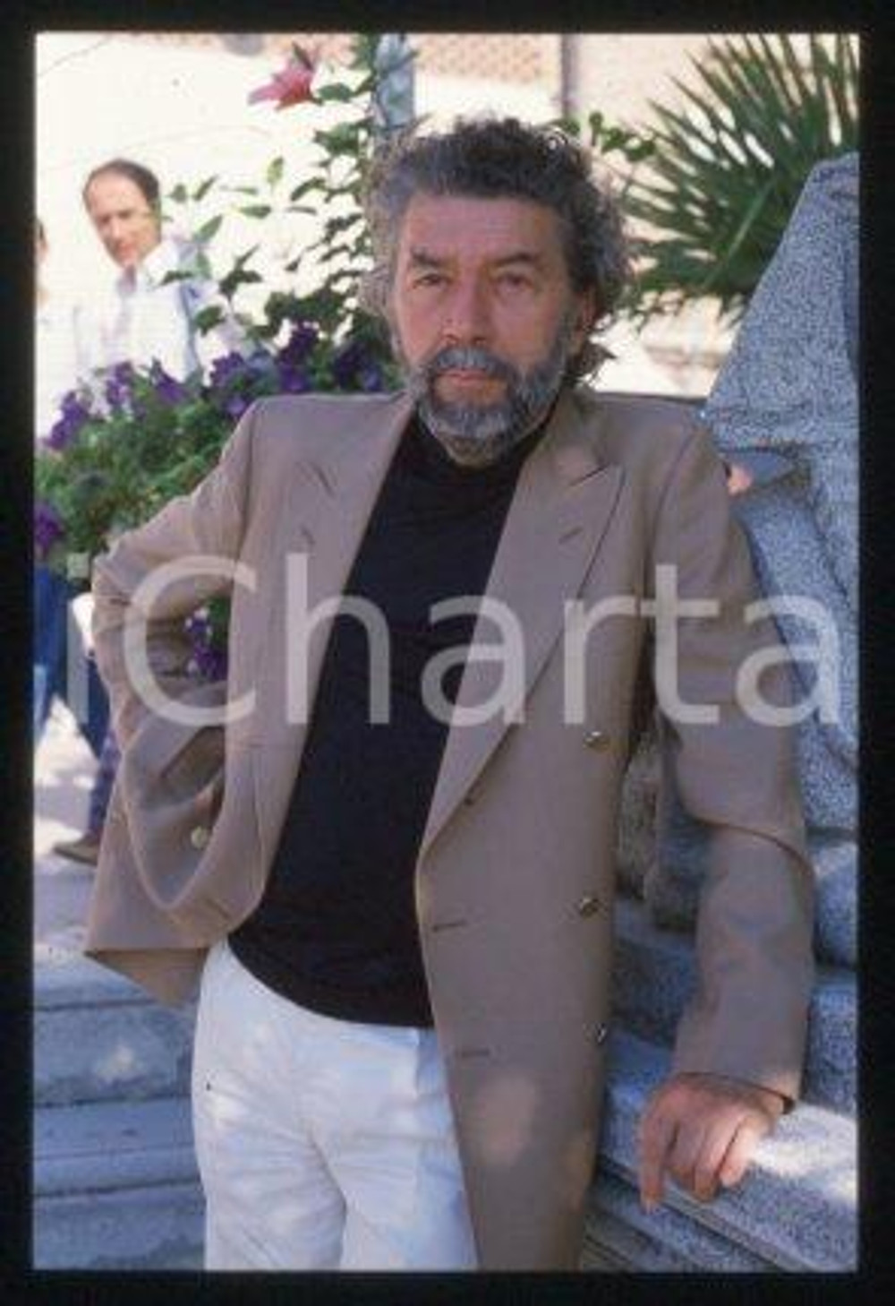 Alain ROBBE-GRILLET VENICE French writer Portrait 1983 ca * 35mm vintage slide 4