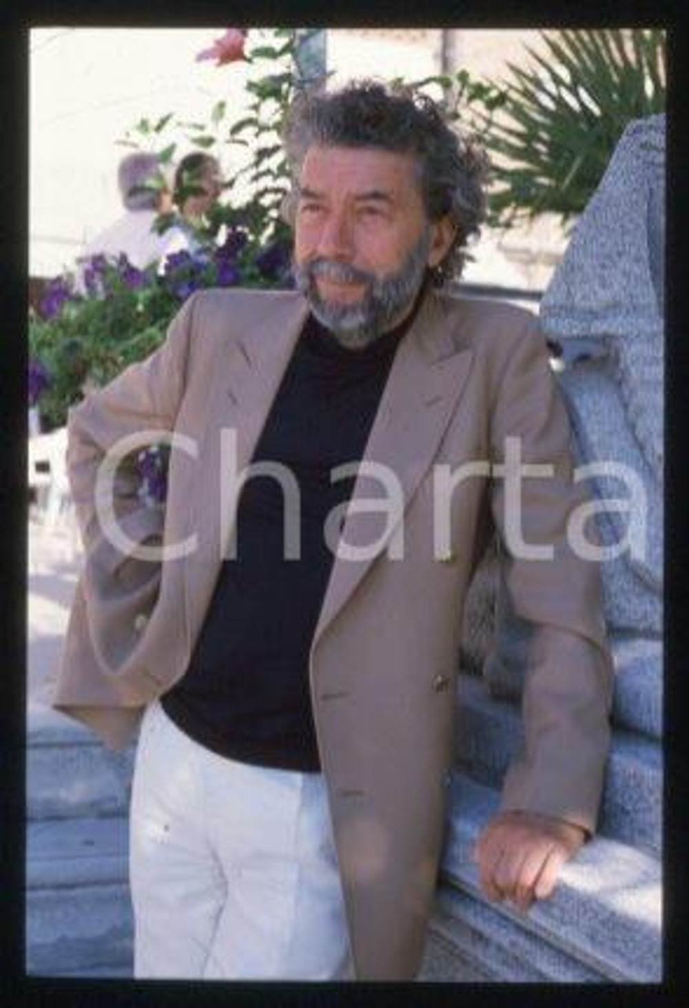 Alain ROBBE-GRILLET VENICE French writer Portrait 1983 ca *35mm vintage slide 12