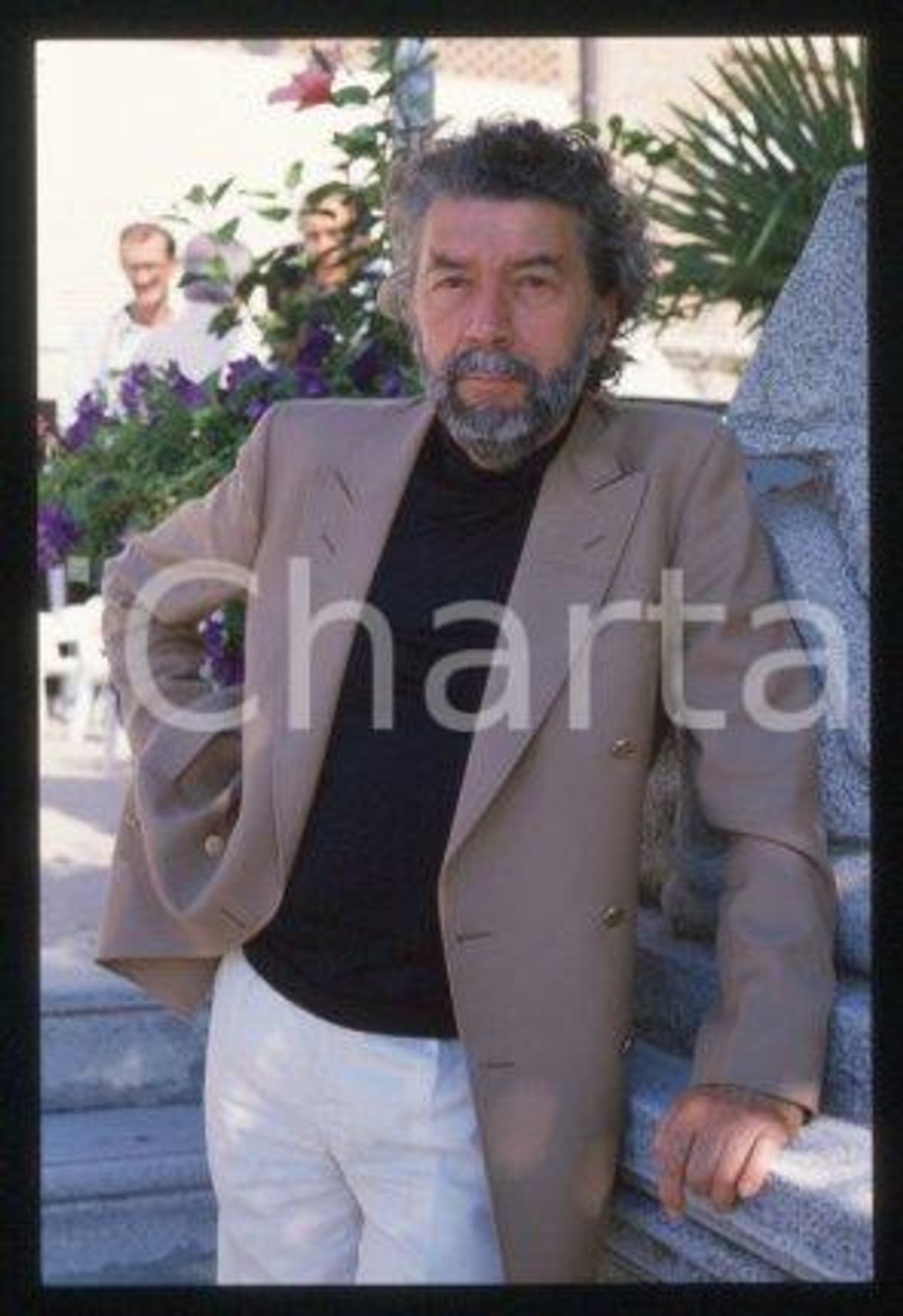 Alain ROBBE-GRILLET VENICE French writer Portrait 1983 ca * 35mm vintage slide 9